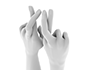 両手/人差し指と中指｜手の表現/中指/人差し指 - 手の表情・ポーズ｜無料イラスト素材