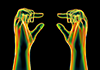 手の体温｜指先をひっつける/3DCG - 手の表情・ポーズ｜無料イラスト素材