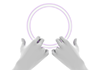 円を描く/手の表現｜輪を持つ/手のポーズ - 手の表情・ポーズ｜無料イラスト素材