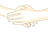 握手/形｜友情の握手/手の表情 - 手の表情・ポーズ｜無料イラスト素材