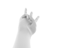 腕を上げる/3本指｜3本指/手のポーズ - 手の表情・ポーズ｜無料イラスト素材