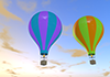 Balloon ｜ Dusk | Sky ――Environmental image ｜ Free illustration material