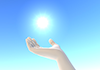 Sky ｜ Sun ｜ Hand material | Environment / Nature / Energy / Disaster ――Environmental image ｜ Free illustration material