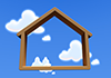 Sky ｜ Cloud ｜ House | Environment / Nature / Energy / Disaster Material --Environmental Image ｜ Free Illustration Material