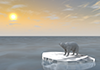 Polar bear ｜ Global warming ――Environmental image ｜ Free illustration material