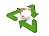 リサイクル | 地球 | 矢印 | 緑  | 環境・自然・エネルギー・災害 - 環境イメージ｜フリーイラスト素材