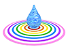 水滴 | 虹 | サイクル | 円 | 環境・自然・エネルギー・災害 - 環境イメージ｜フリーイラスト素材