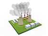 Nuclear power plant | Energy | Nuclear power plant | Nuclear power plant --Environmental image | Free illustration material