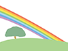 Rainbow | Big Tree | Plateau Material | Environment / Nature / Energy / Disaster --Environment / Nature / Energy | Free Illustration