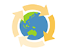 地球 | リサイクル | 資源 | 環境・自然・エネルギー・災害 - 環境・自然・エネルギー｜フリーイラスト