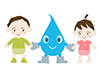 Children | Characters | Drops | Environment | Nature | Energy | Disasters-Environment / Nature / Energy | Free Illustrations