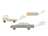 Automobiles | Exhaust gas | Warming | Environment / Nature / Energy / Disaster --Environment / Nature / Energy | Free illustrations