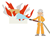 Firefighters | Fire Extinguishing Activities | Fires | Environment / Nature / Energy / Disasters-Environment / Nature / Energy | Free Illustrations