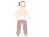 中年男性 | 腰痛 | 湿布を貼る - 医療｜介護・福祉｜フリーイラスト