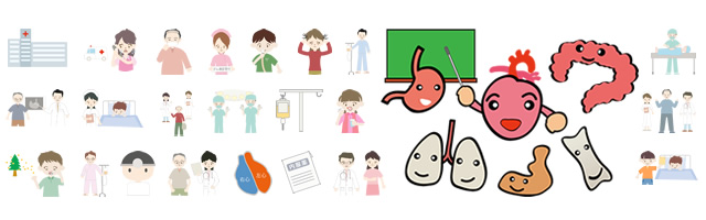 Child / Illness / Influenza / Illustration / Hospitalization / Hay fever / Pharmacist