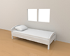 シングルベッド | 家具 | 寝室 | 窓 | フローリング | 床 | 白色 - 不動産イラスト｜住宅・人物｜フリー素材
