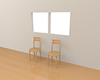椅子 | チェアー | 木製 | シンプル | 2つ | 窓 | フローリング - 不動産イラスト｜住宅・人物｜フリー素材