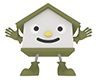 物件キャラクター | 家 | ホーム | ハウス | 白バック | 笑顔 | シンプル - 不動産イラスト｜住宅・人物｜フリー素材