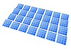 ソーラーパネル | 3DCG | クリーンエネルギー | 太陽光パネル | 白バック | 環境 | 太陽光発電 - 不動産イラスト｜住宅・人物｜フリー素材