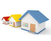 販売住宅 | 新築 | 家 | 黄色 | 赤色 | ハウス | 3DCG - 不動産イラスト｜住宅・人物｜フリー素材