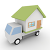 引越トラック | 引っ越し | トラック | 移動 | 家 | 住宅 | 3DCG - 不動産イラスト｜住宅・人物｜フリー素材
