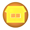 黄色アイコン | 家 | 住宅 | ハウス | 住まい | 形丸 | 3DCG - 不動産イラスト｜住宅・人物｜フリー素材