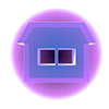 住宅アイコン | 家 | マイホーム | 紫色 | 3DCG | 白バック | 形丸 - 不動産イラスト｜住宅・人物｜フリー素材