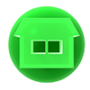 丸形アイコン | 緑 | 家 | マイホーム | 3DCG | 白バック | 住まい - 不動産イラスト｜住宅・人物｜フリー素材