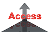 Access｜アクセス｜上がる/アップ - 文字｜イラスト｜無料素材
