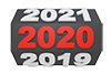 2020｜年/カレンダー - 文字｜イラスト｜無料素材