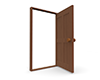 ドアを開ける - 木材・木｜無料イラスト素材