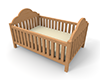 赤ちゃんベッド - 木材・木｜無料イラスト素材