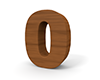 数字の「0」 - 木材・木｜無料イラスト素材