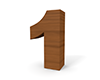 数字の「1」 - 木材・木｜無料イラスト素材