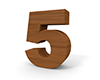 数字の「5」 - 木材・木｜無料イラスト素材