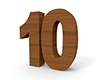数字の「10」 - 木材・木｜無料イラスト素材