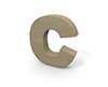 アルファベットの「C」 - 木材・木｜無料イラスト素材