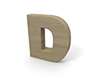 アルファベットの「D」 - 木材・木｜無料イラスト素材