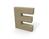 アルファベットの「E」 - 木材・木｜無料イラスト素材
