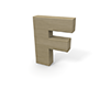 アルファベットの「F」 - 木材・木｜無料イラスト素材