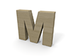 アルファベットの「M」 - 木材・木｜無料イラスト素材