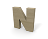 アルファベットの「N」 - 木材・木｜無料イラスト素材