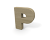 アルファベットの「P」 - 木材・木｜無料イラスト素材