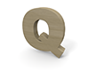 アルファベットの「Q」 - 木材・木｜無料イラスト素材