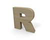 アルファベットの「R」 - 木材・木｜無料イラスト素材