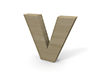 アルファベットの「V」 - 木材・木｜無料イラスト素材