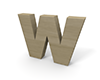 アルファベットの「W」 - 木材・木｜無料イラスト素材