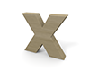 アルファベットの「X」 - 木材・木｜無料イラスト素材