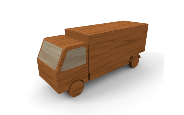 トラック - ウッド/木材/イラスト/写真/フリー素材/フォト/質感/3D