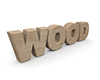 「WOOD」の3D文字 - 木材・木｜無料イラスト素材